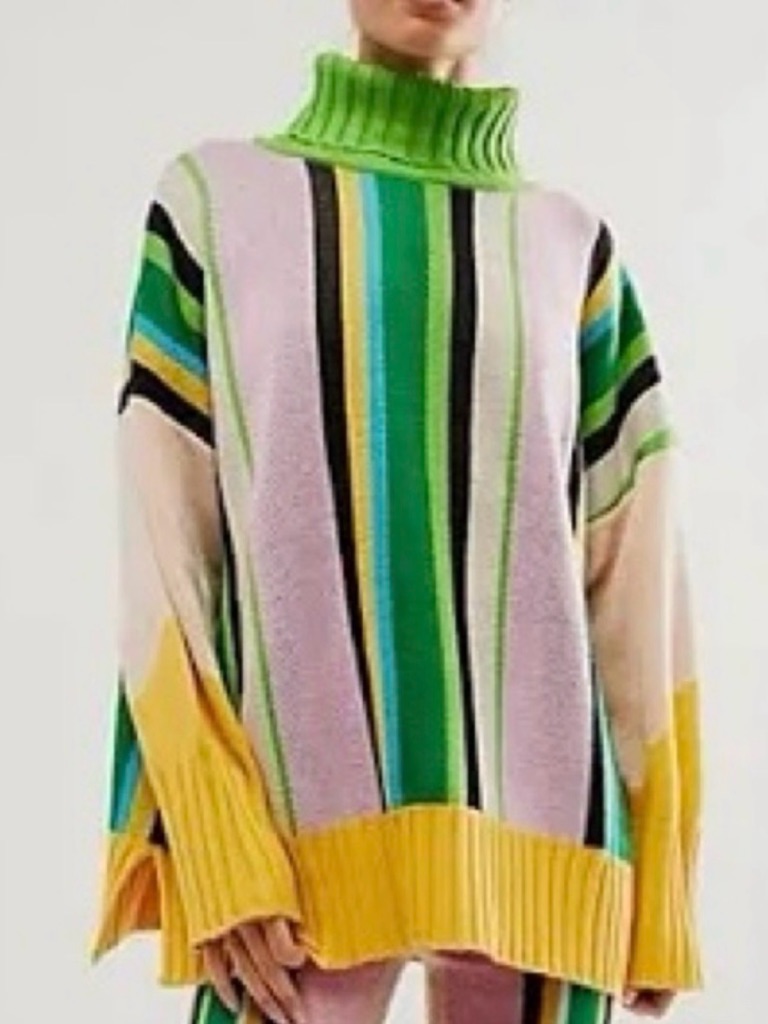 Free People Mutma Kitschy Fordo Turtleneck Sweater One Size